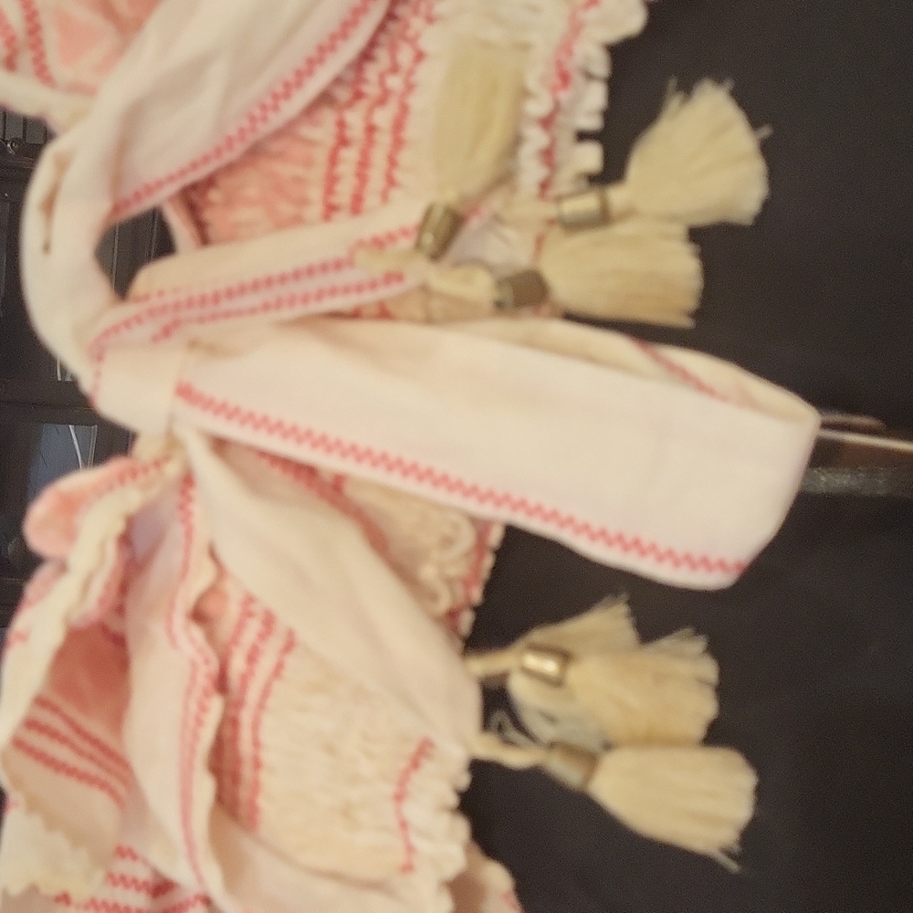 Anthropologie Raissa Ruffled Cropper Blouse Ruffles, Scalloped Trim Size Large - Picture 7 of 7